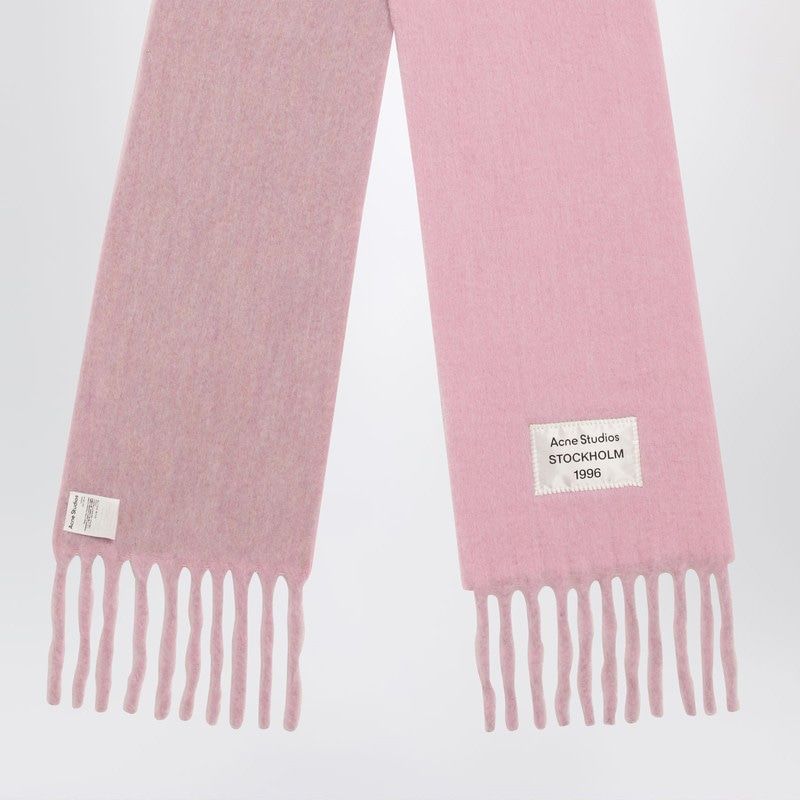 ACNE STUDIOS Wool and Alpaca Blend Scarf with Decorative Fringes