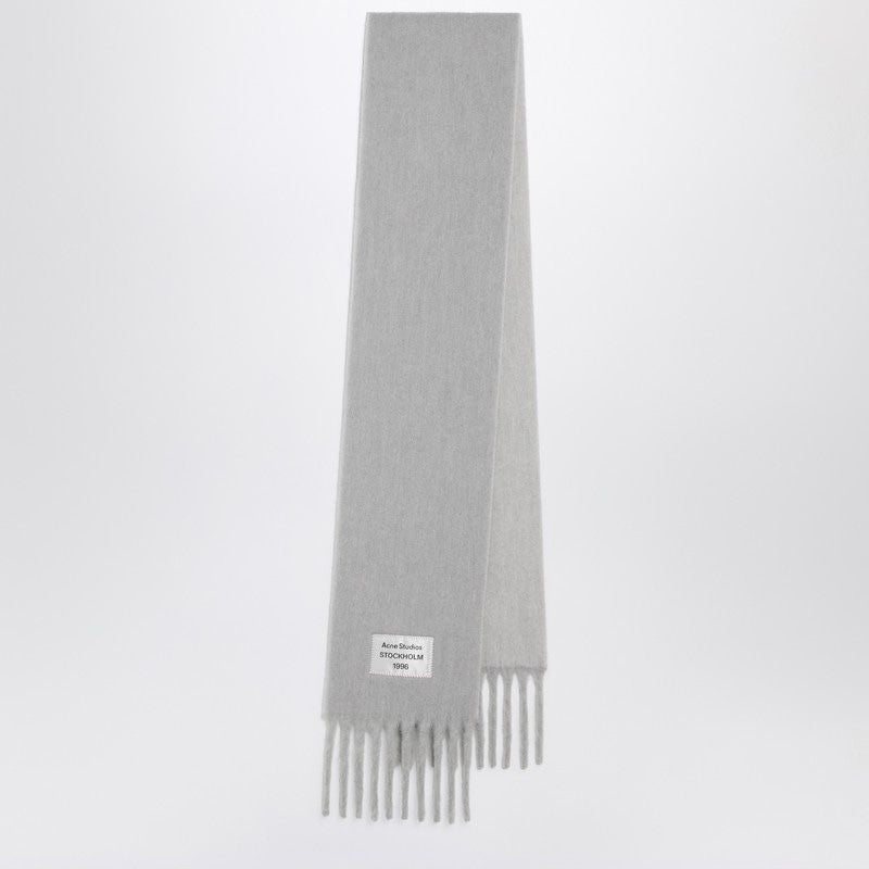 ACNE STUDIOS Wool and Alpaca Blend Scarf with Decorative Fringes