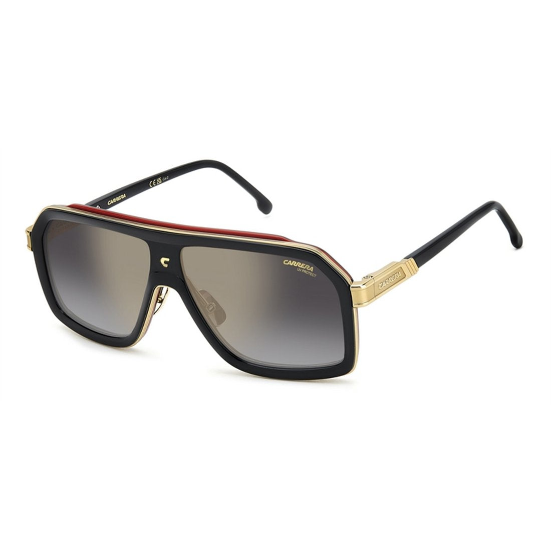 CARRERA Sporty Sunglasses with Grey Shaded Gold Mirror