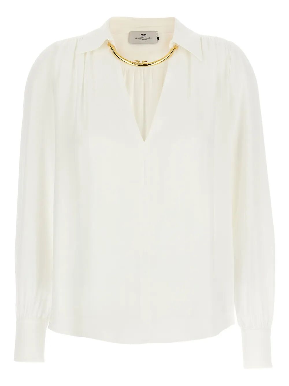 ELISABETTA FRANCHI Chic Blouse with Detachable Necklace for Women