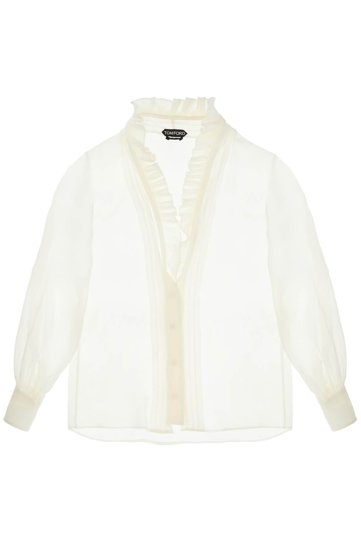 TOM FORD Ruffle-Detail Silk Blouse