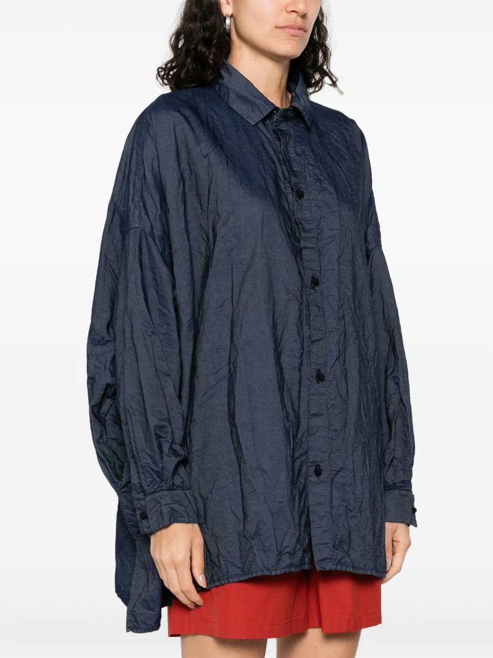 DANIELA GREGIS Pleat Detail Shirt with Classic Collar for Women - SS25