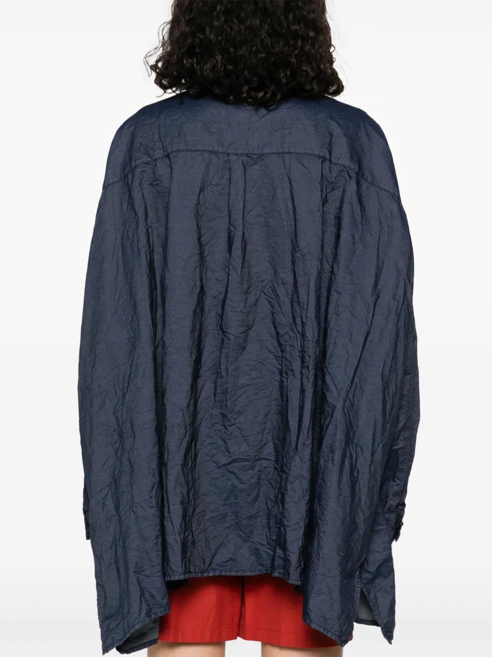 DANIELA GREGIS Pleat Detail Shirt with Classic Collar for Women - SS25