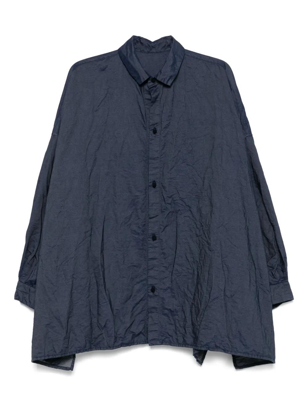 DANIELA GREGIS Pleat Detail Shirt with Classic Collar for Women - SS25
