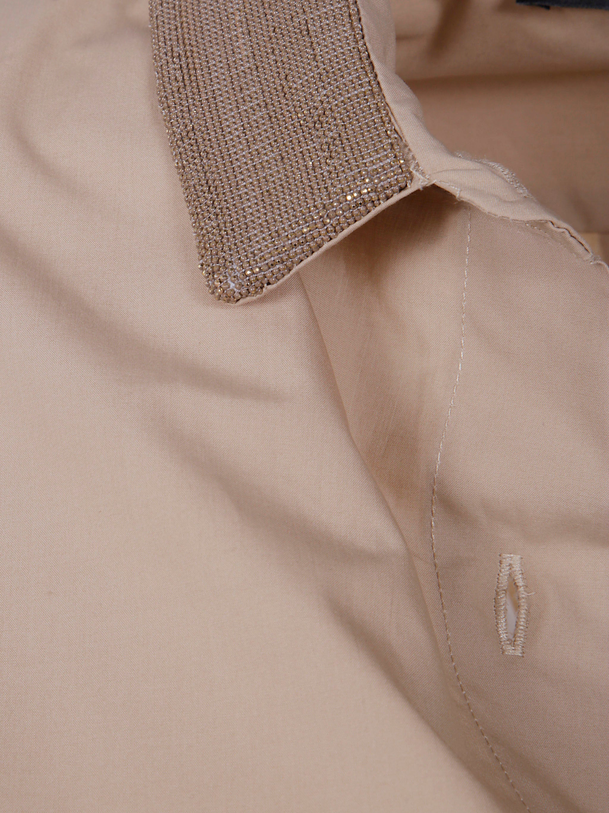 FABIANA FILIPPI Shirt with Filo Diamante Collar for Women