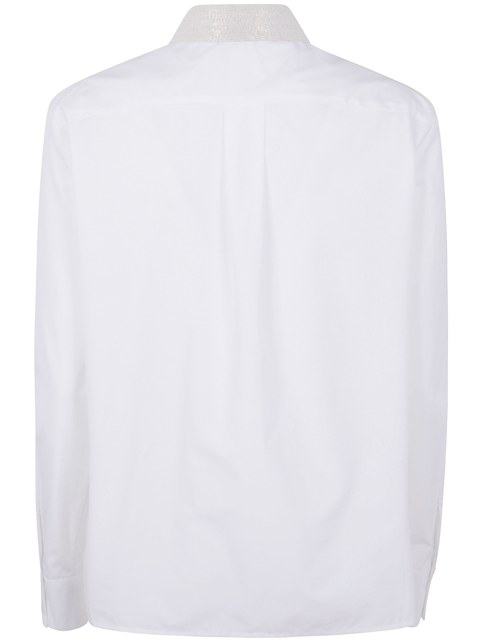 FABIANA FILIPPI Elegant Shirt with Filo Diamante Collar for Women - FW25