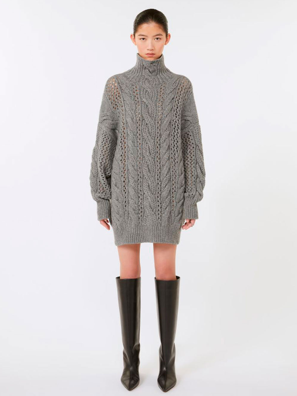 MAX MARA SPORTMAX Oversized Cable-Knit Wool Blend Sweater