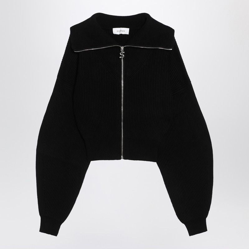 MAX MARA SPORTMAX Premium Zip-Up Cardigan in Wool and Cashmere