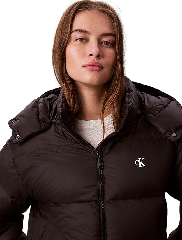 CALVIN KLEIN Cropped Boxy Fit Jacket with Detachable Hood