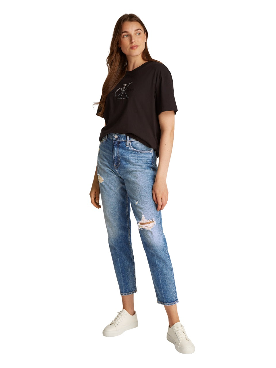 CALVIN KLEIN High-Waisted Mom Fit Jeans for Women