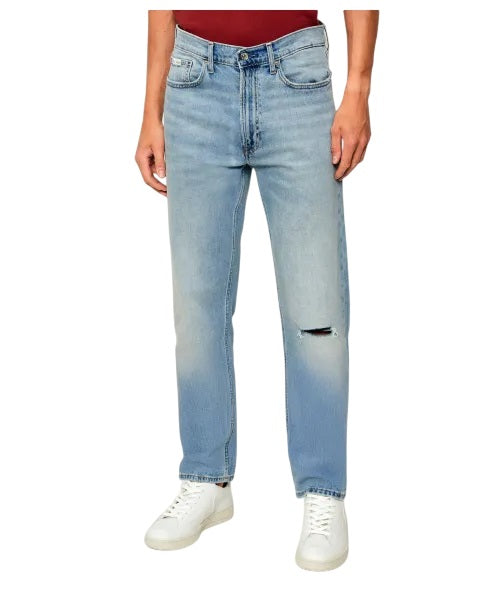 CALVIN KLEIN Modern Straight Fit Men's Jeans with Knee Detail