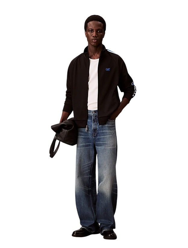 CALVIN KLEIN Relaxed Fit Mandarin Collar Sweatshirt for Men