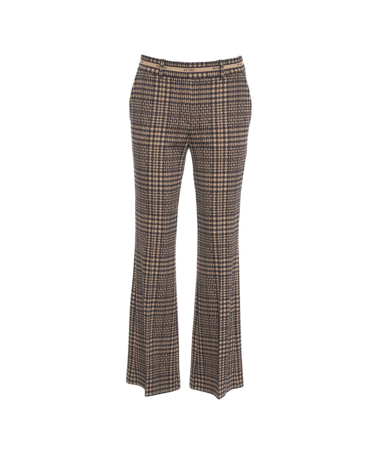 CAMBIO Flared Trousers with Houndstooth Pattern - Women's