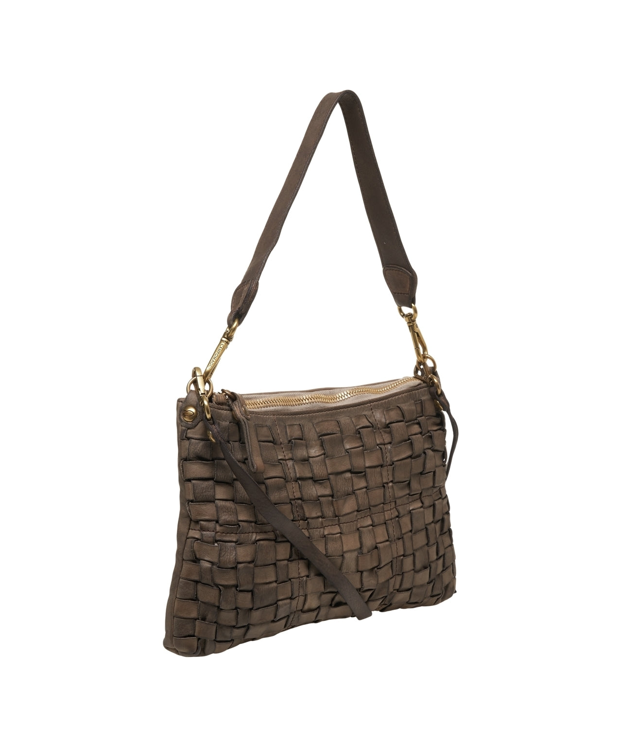CAMPOMAGGI Braided Leather Shoulder Bag - 30 x 20 cm