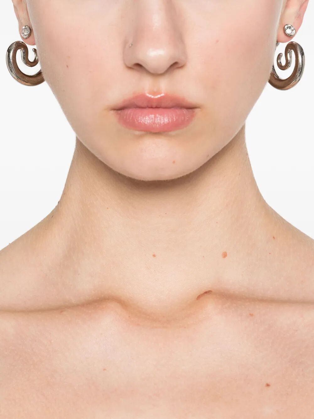 PANCONESI Diamond Serpent Mini Hoops Earrings