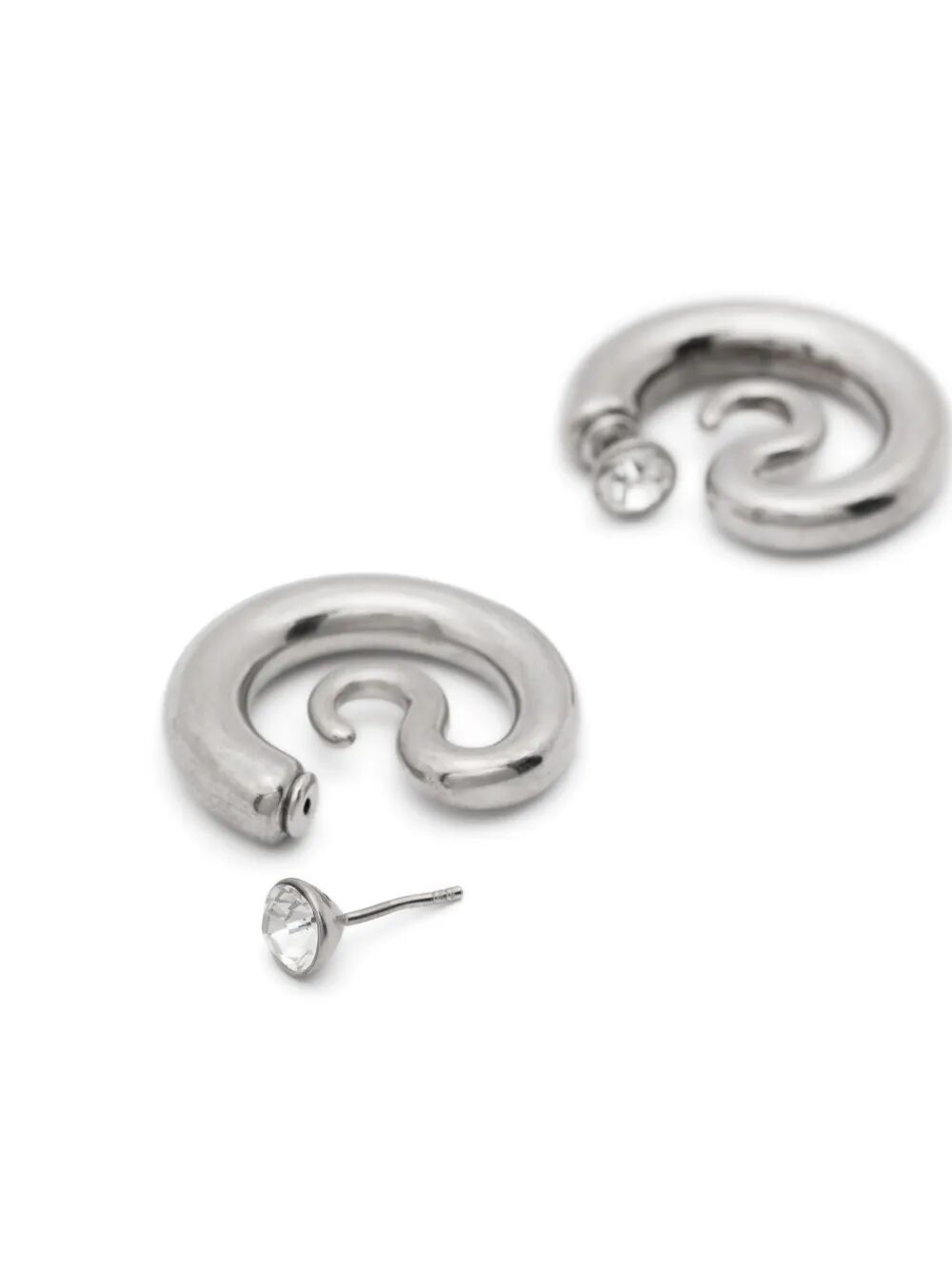 PANCONESI Diamond Serpent Mini Hoops Earrings