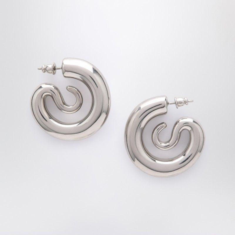 PANCONESI Mini Silver Serpent Hoops Earrings