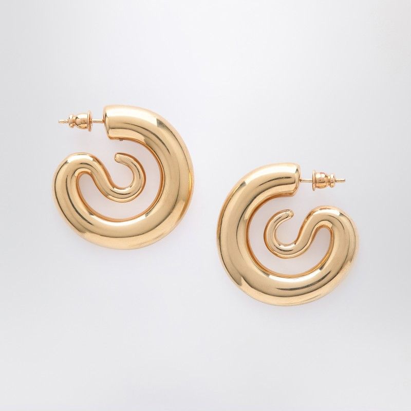 PANCONESI Mini Gold Serpent Hoops Earrings