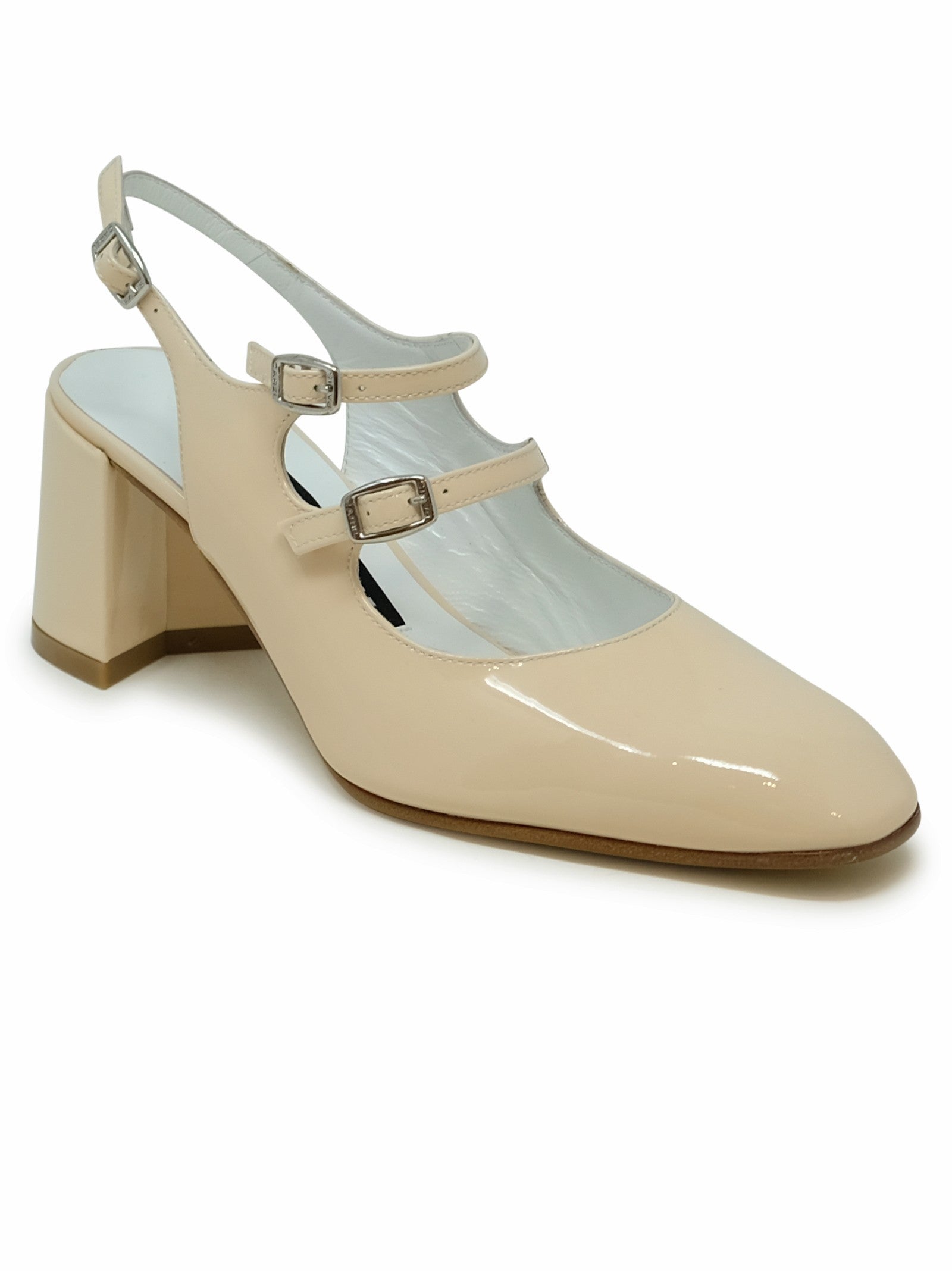 CAREL PARIS Elegant Leather Ballet Pumps with 60mm Heel
