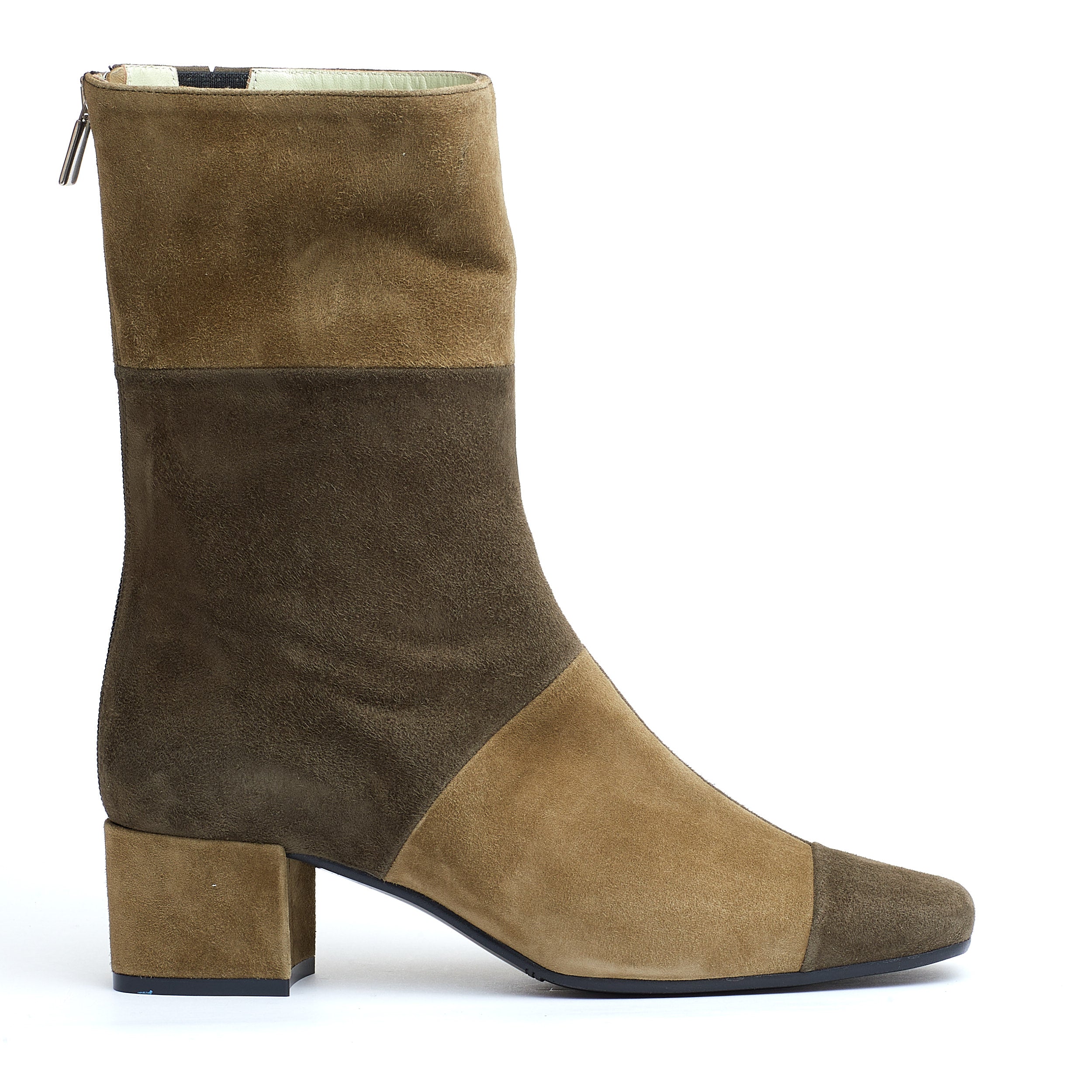 CAREL PARIS Chic Suede Ankle Boots with 40 mm Heel