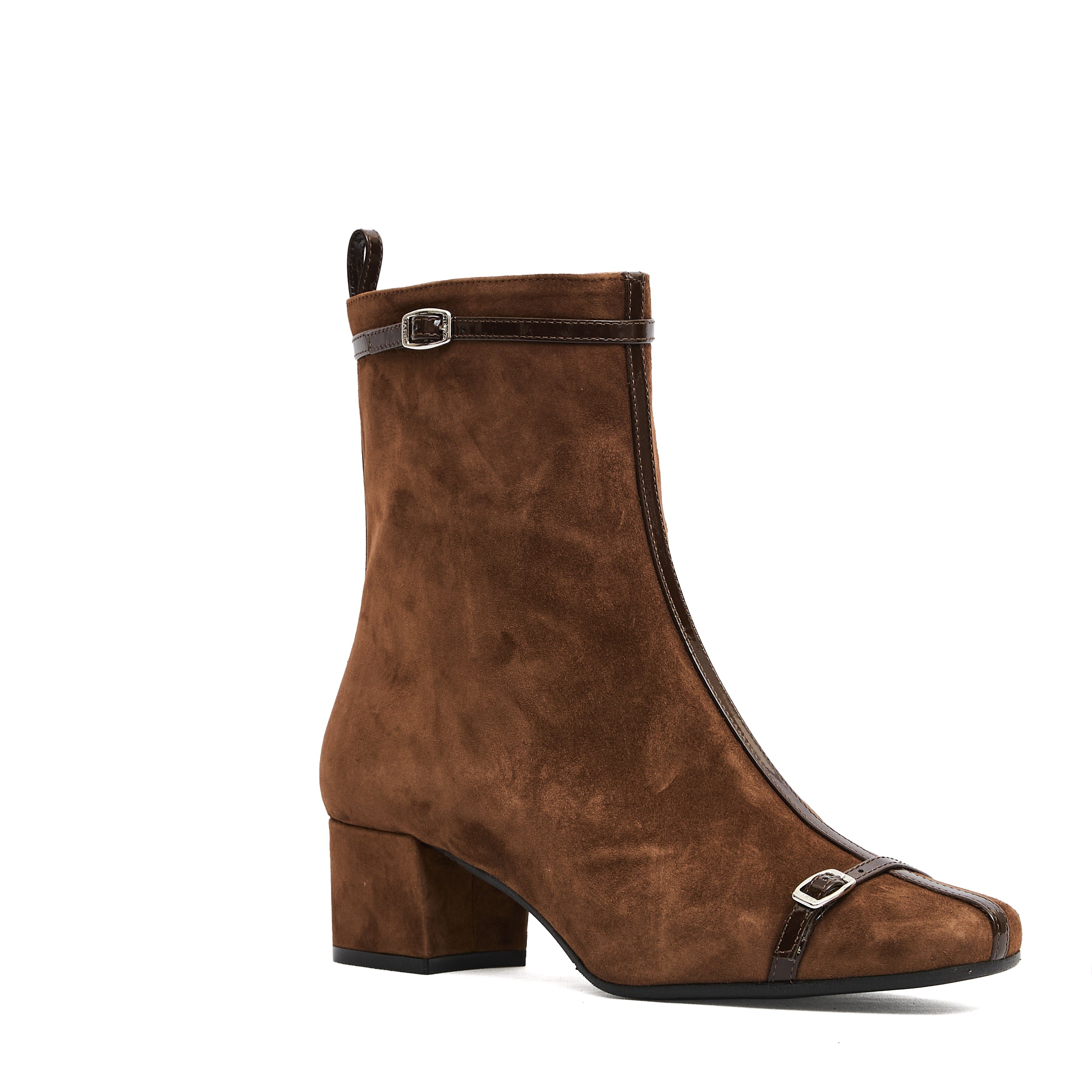 CAREL PARIS Chic 40mm Buckled Ankle Boots for Women