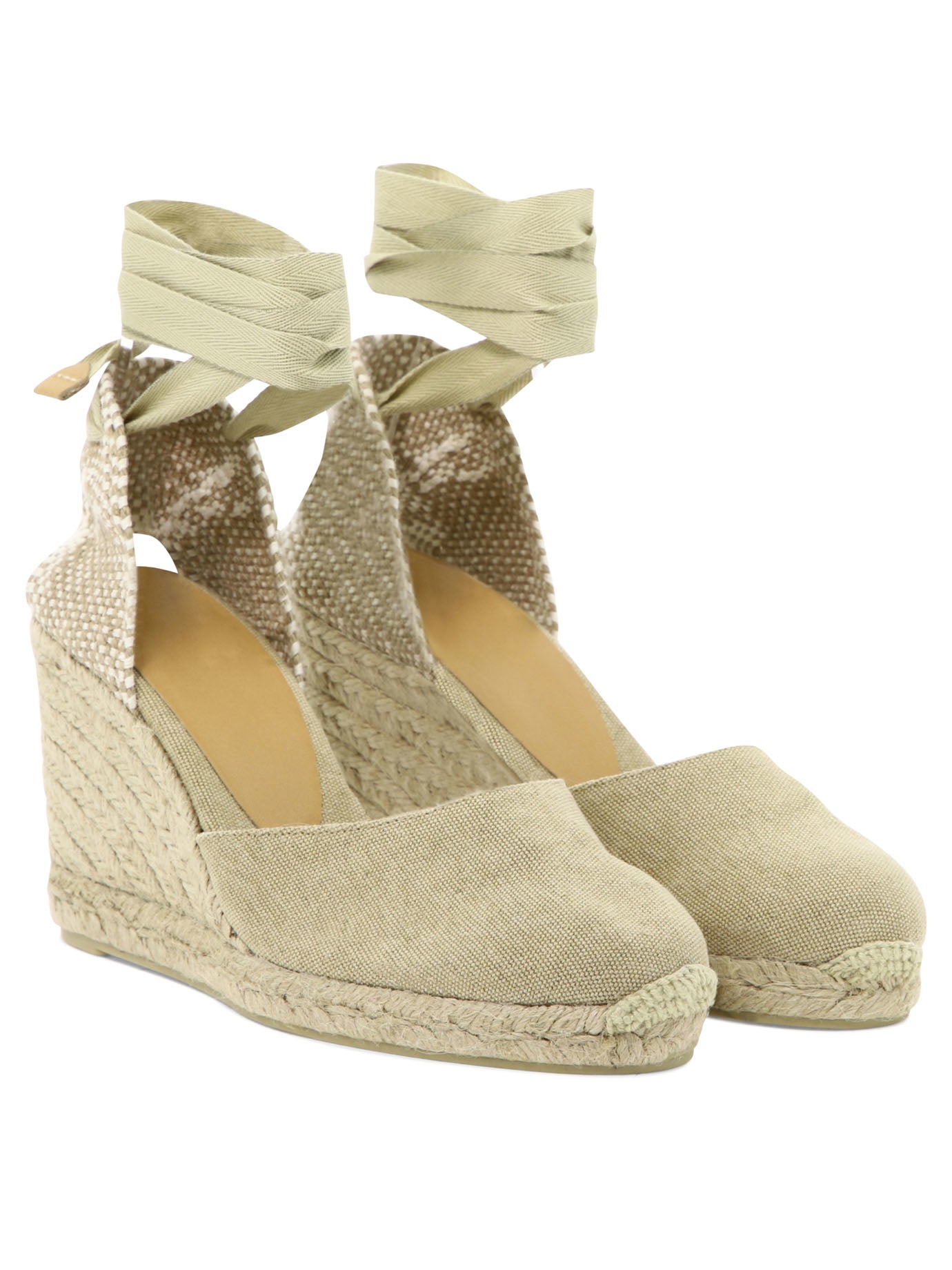CASTAÑER Elegant Ankle Laced Espadrilles - 9 cm Heel Height