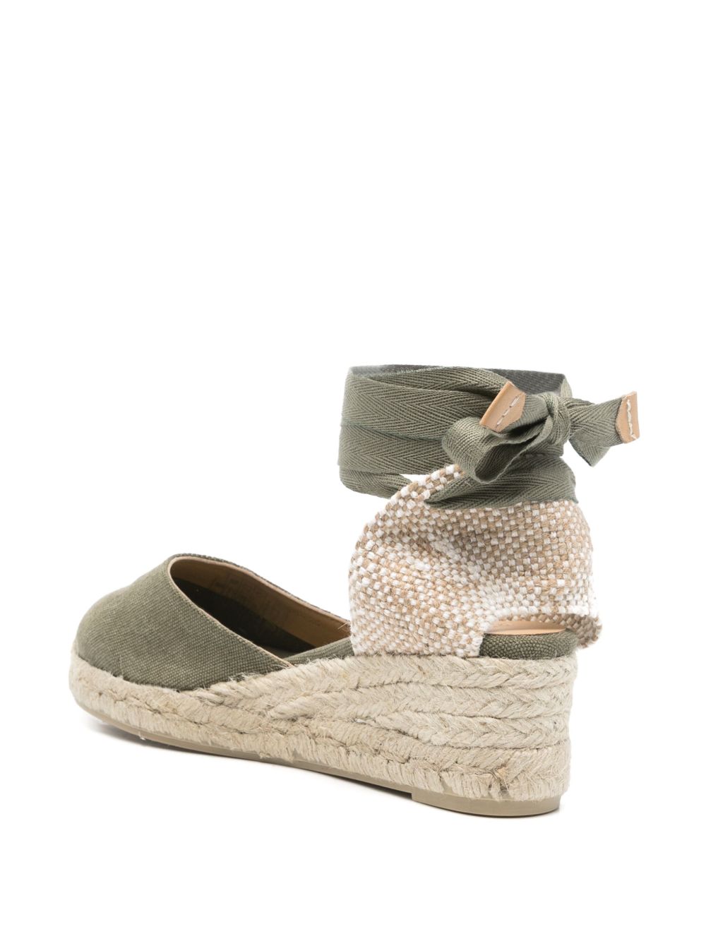 CASTAÑER Women's Tie-Fastening Ankle Strap Espadrilles - Low Wedge