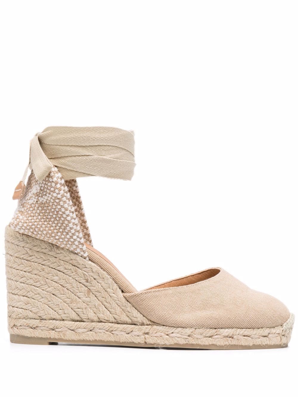 CASTAÑER Almond Toe Platform Espadrilles with Rear Tie Fastening