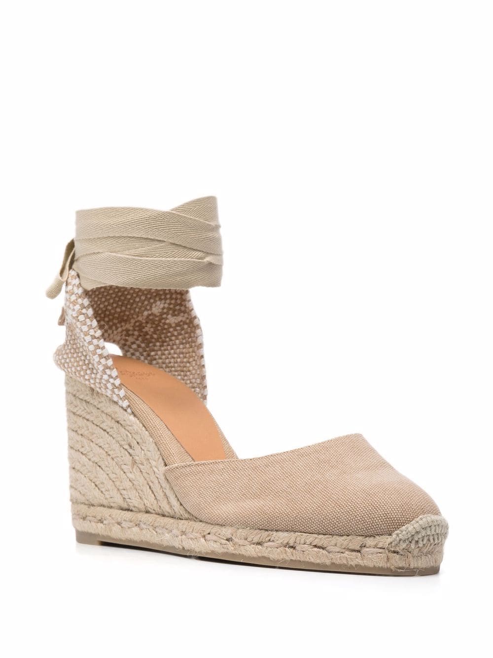 CASTAÑER Almond Toe Platform Espadrilles with Rear Tie Fastening