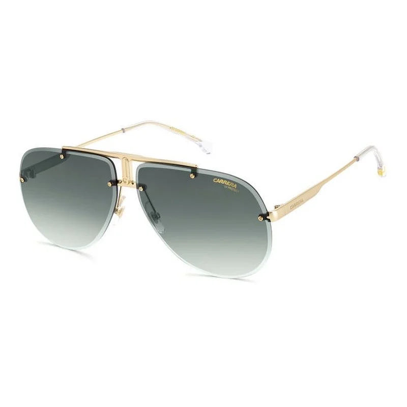 CARRERA Unisex Mini Metal Sunglasses with Green Shaded Lenses