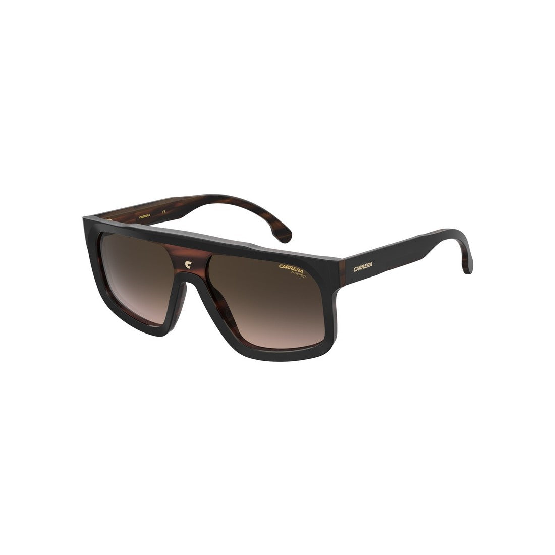 CARRERA Classic Unisex Sunglasses with Brown Shaded Blue Mirror Lenses