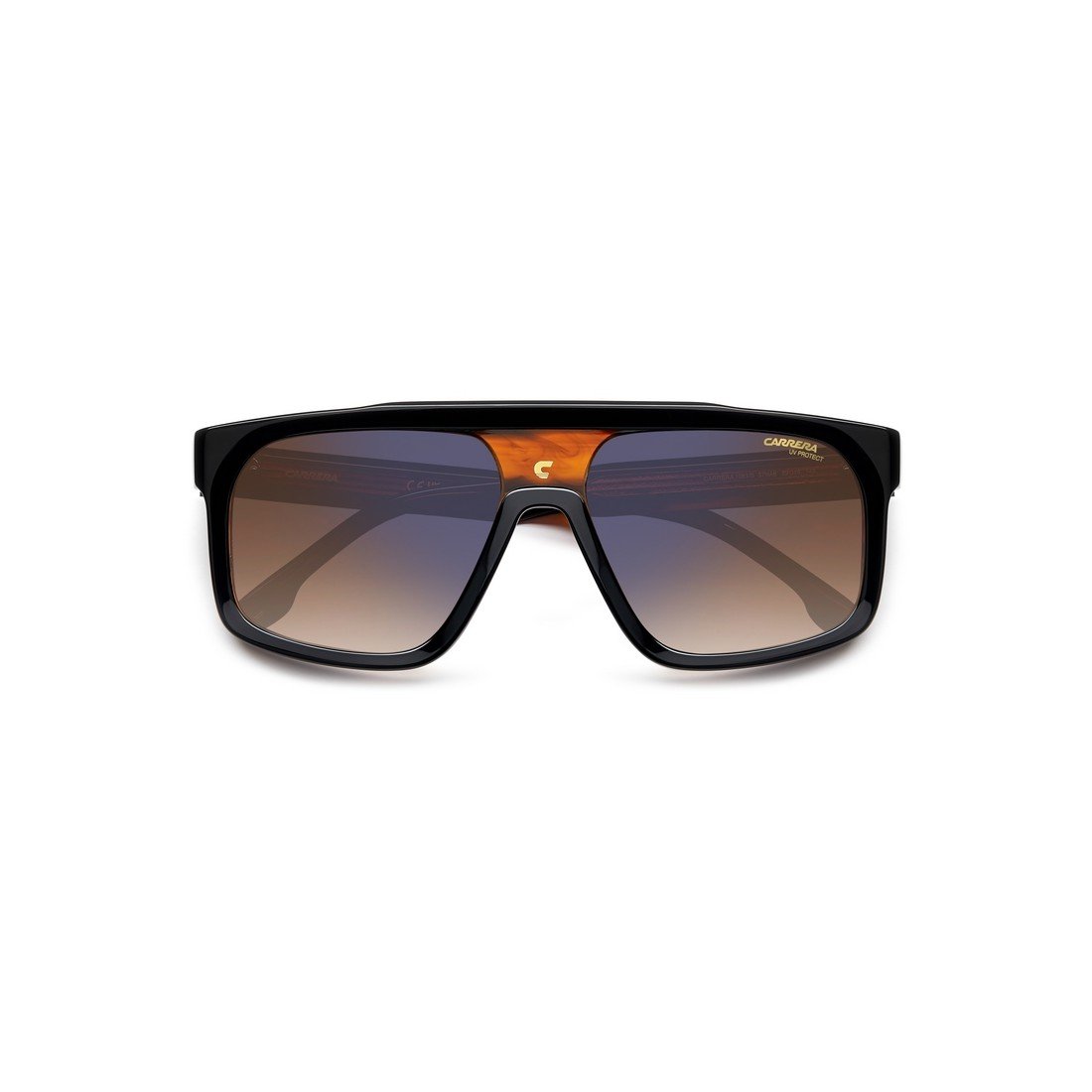 CARRERA Classic Unisex Sunglasses with Brown Shaded Blue Mirror Lenses