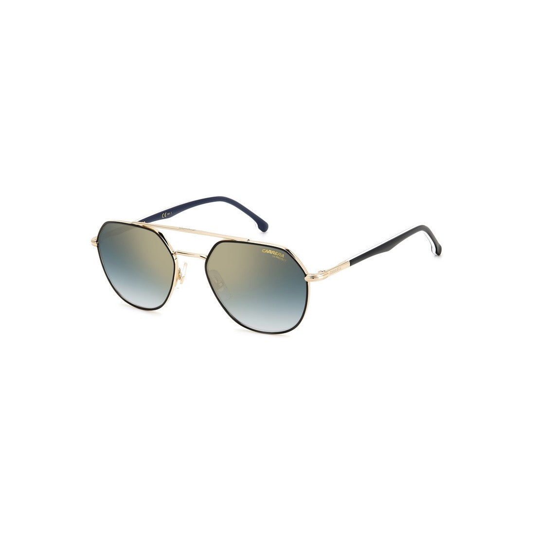CARRERA Unisex Mini Metal Sunglasses with Blue Shaded Mirror Lenses