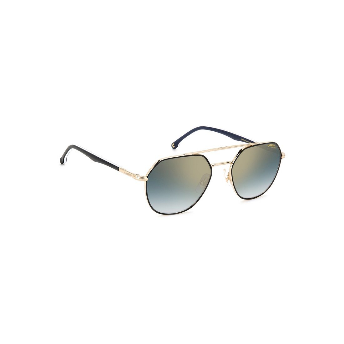 CARRERA Unisex Mini Metal Sunglasses with Blue Shaded Mirror Lenses