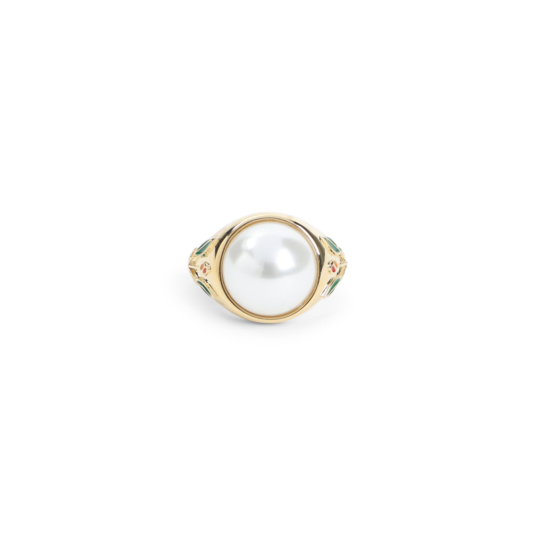 CASABLANCA Bold Metallic Pearl Ring
