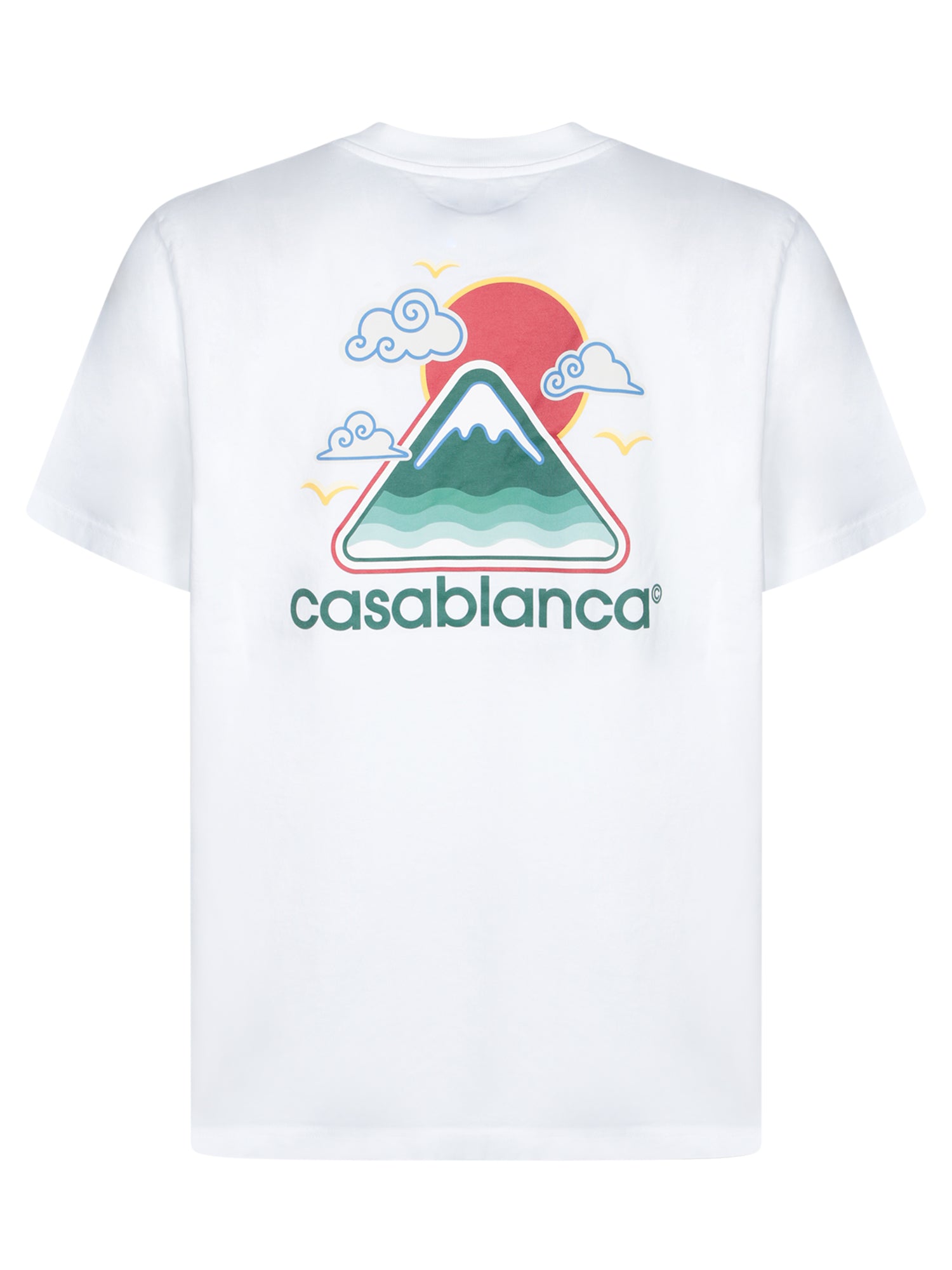 CASABLANCA Wavy Mountain Graphic Tee - Casual Short Sleeve T-Shirt for Men