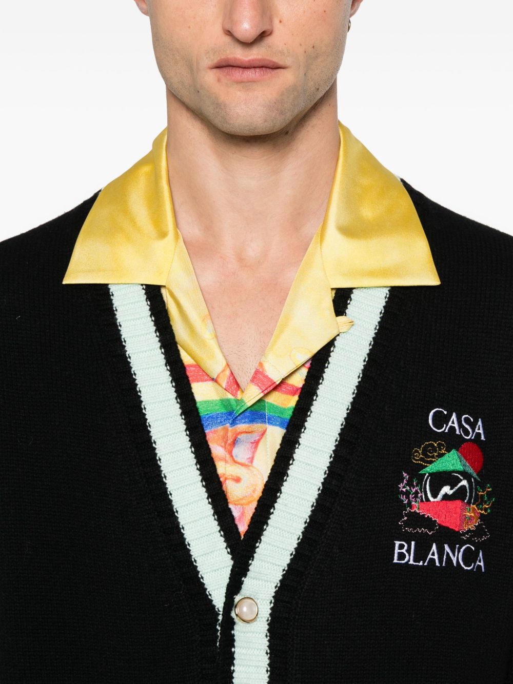 CASABLANCA Luxurious Merino Wool and Cashmere Sweater for Men