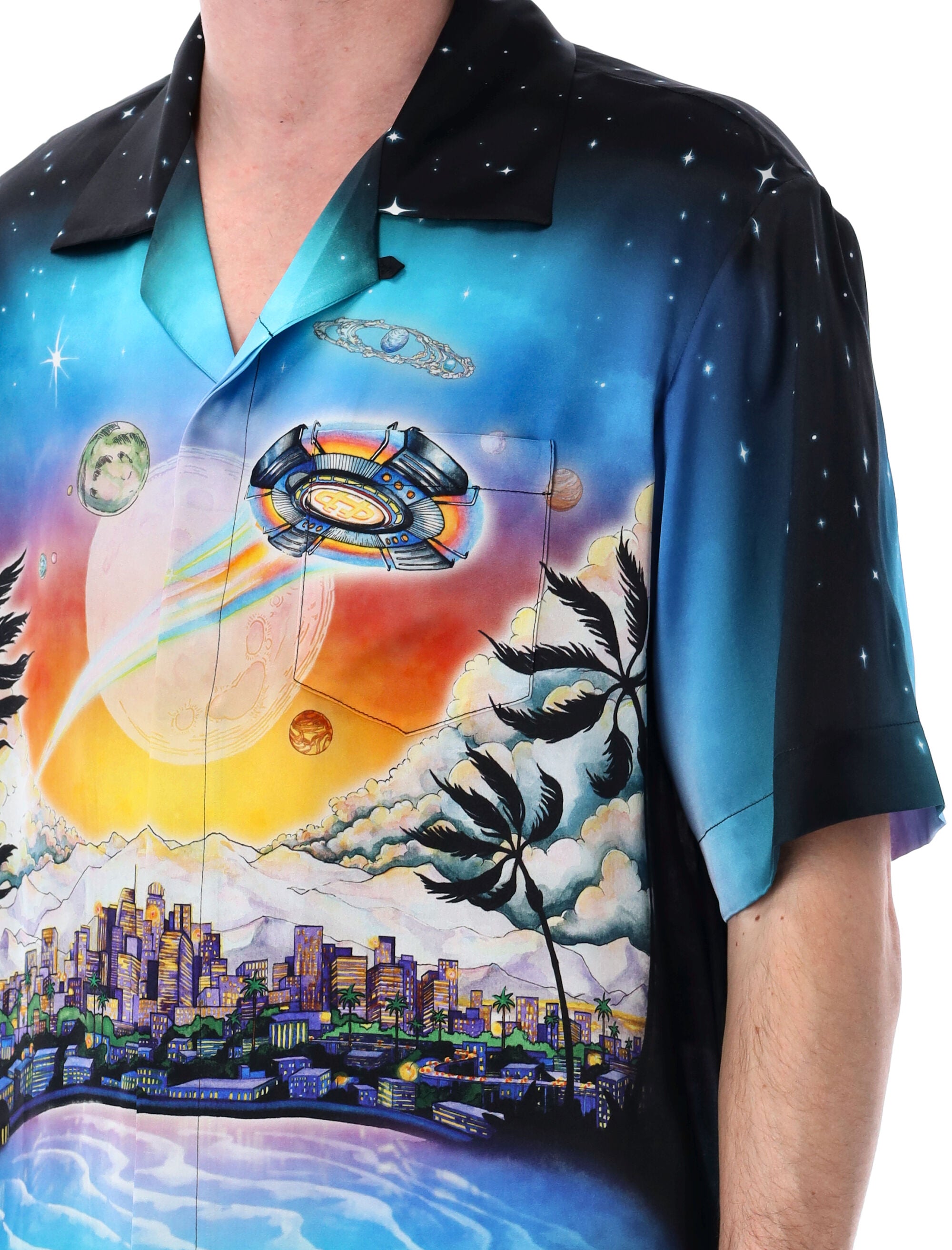 CASABLANCA Men's Silk Mini Print Shirt