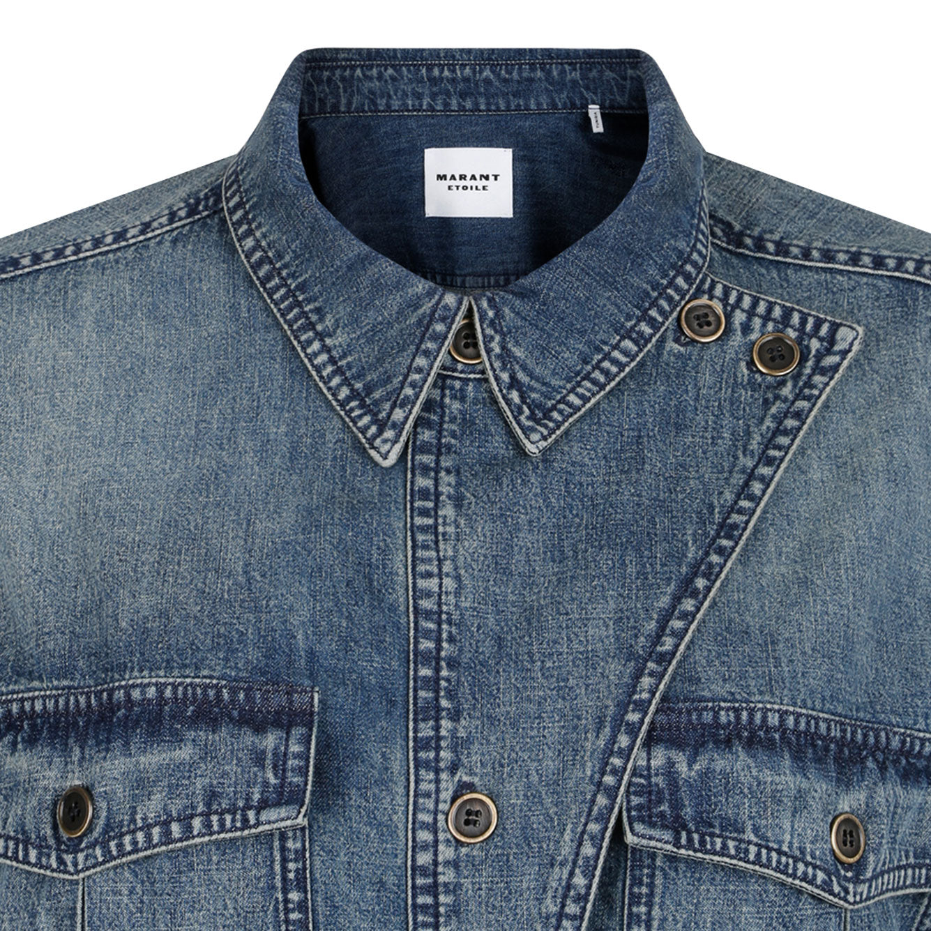 ISABEL MARANT Faded Cotton Mini Dress