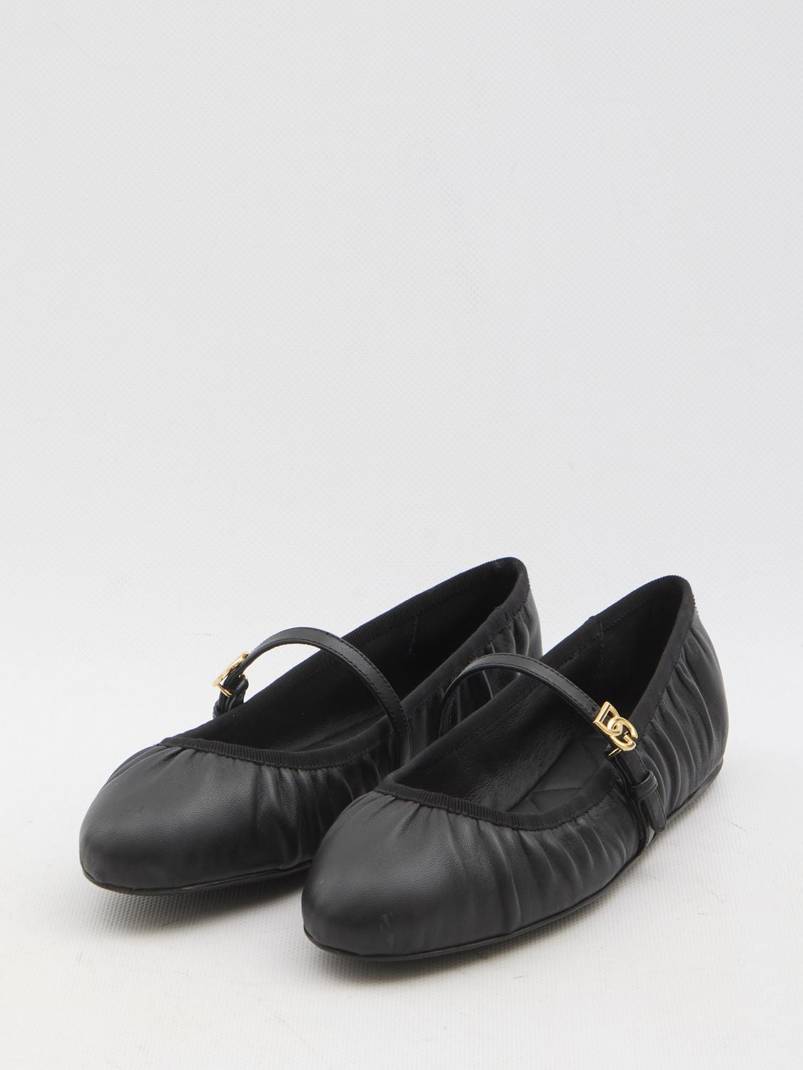 DOLCE & GABBANA Premium Nappa Leather Ballerinas for Women