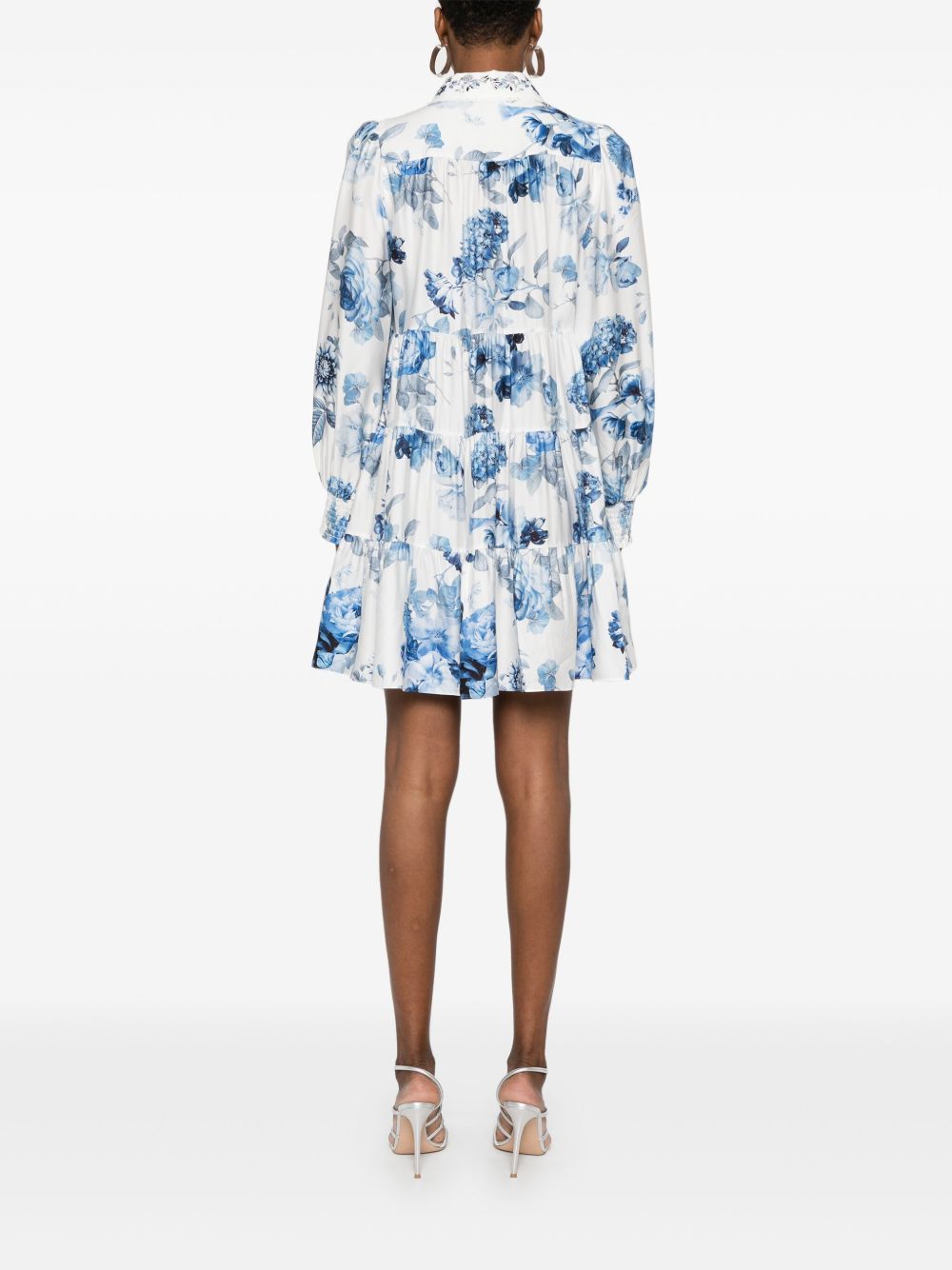 ALICE + OLIVIA Floral Mini Dress with Concealed Buttons