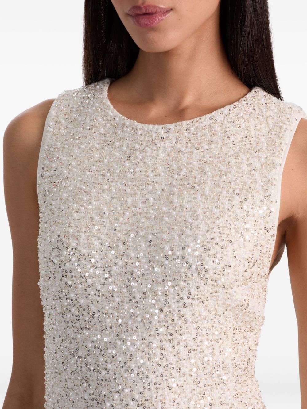 ALICE + OLIVIA Captivating Mini Dress with Sequin Embellishment