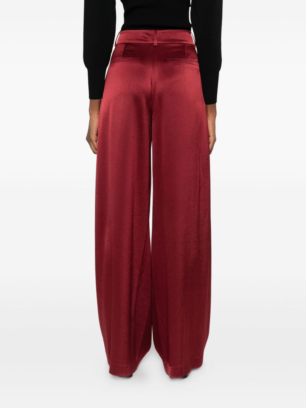 ALICE + OLIVIA Pleated Pants with Belt Loops and Concealed Fly