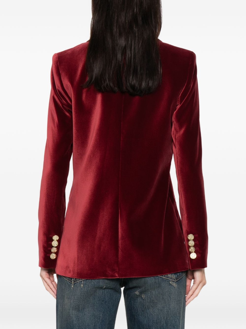 ALICE + OLIVIA Lapel Button-Fastening Blazer