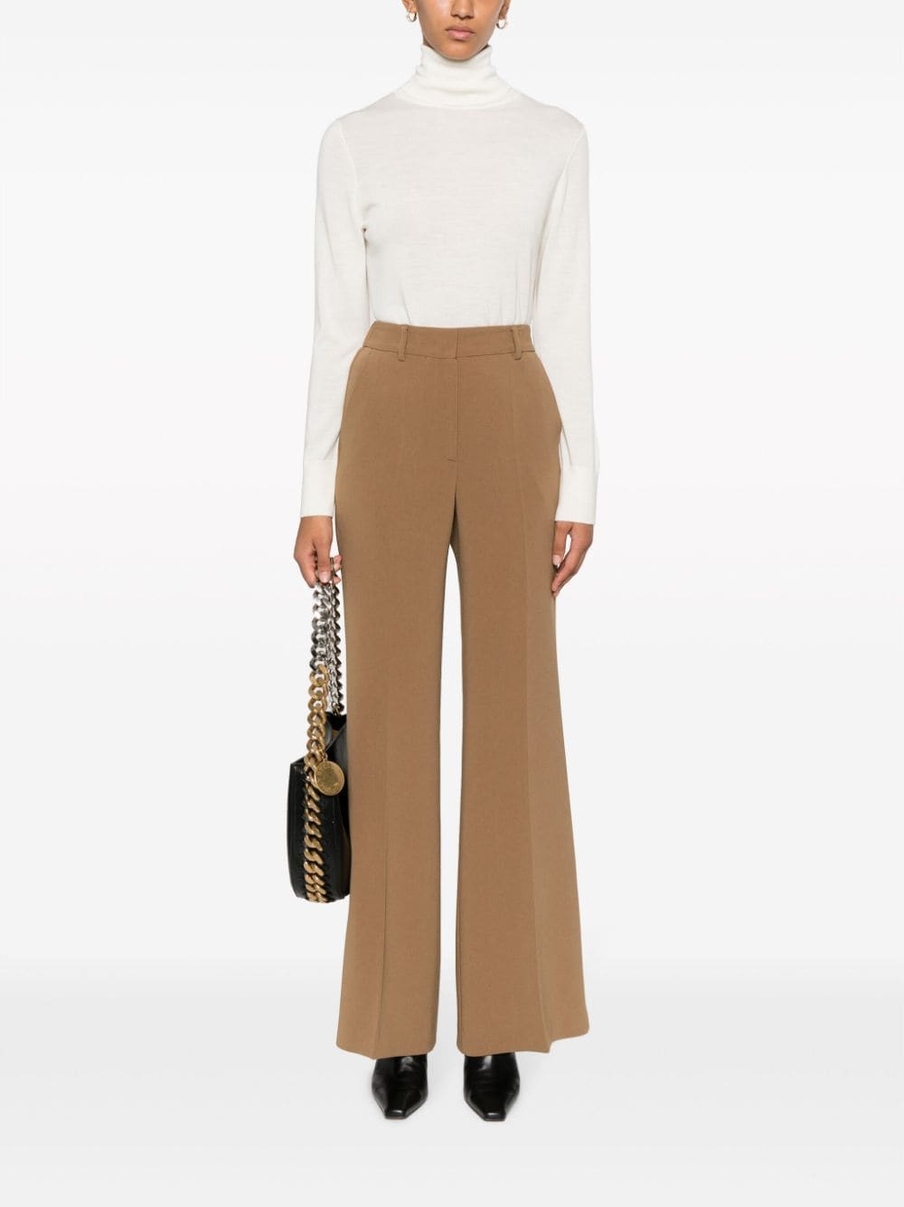 ALBERTO BIANI Wide Leg Cady Trousers
