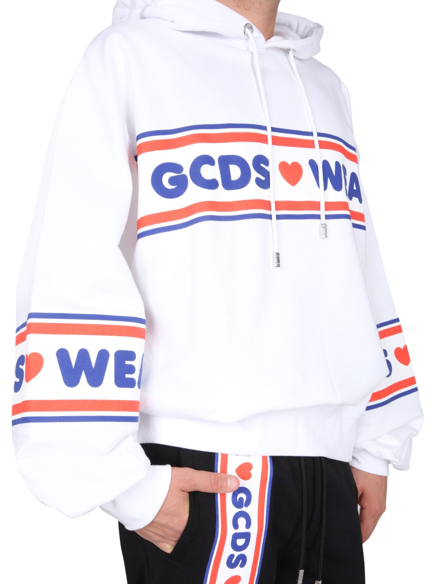 GCDS Cute Tape Logo Pullover Sweatshirt