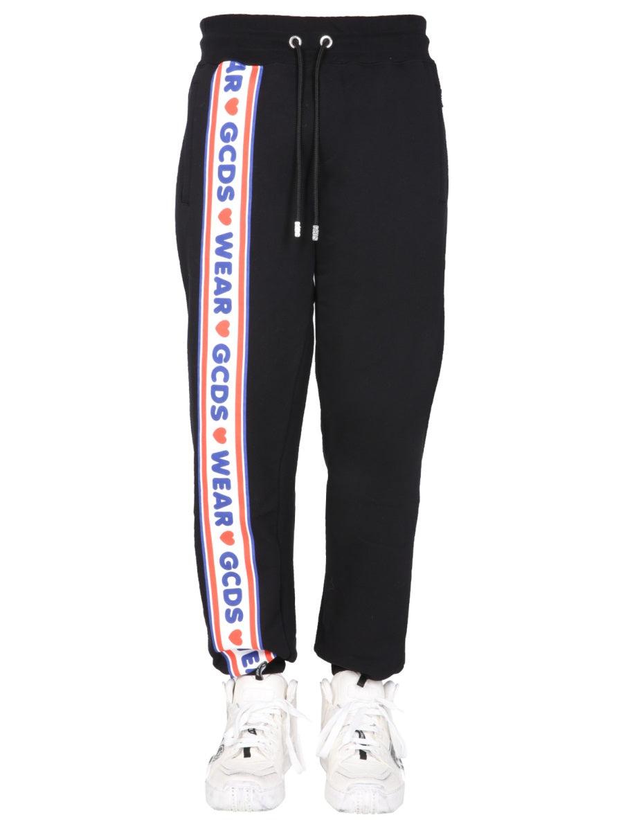 GCDS Stylish Jogging Pants with Signature Logo Band