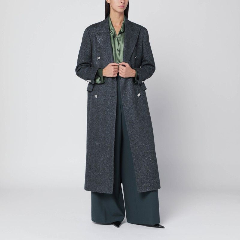 TAGLIATORE Double-Breasted Houndstooth Jacket