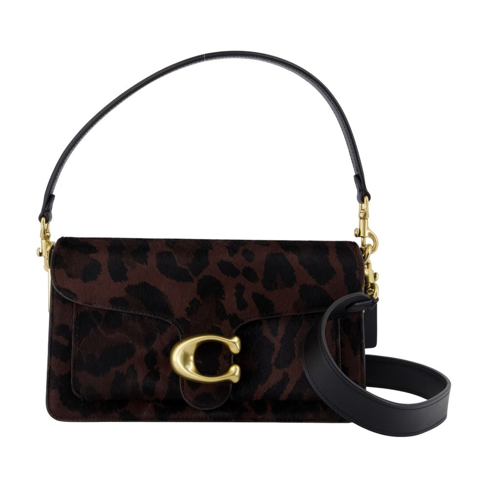 COACH Chic Mini Leopard Haircalf Shoulder Handbag
