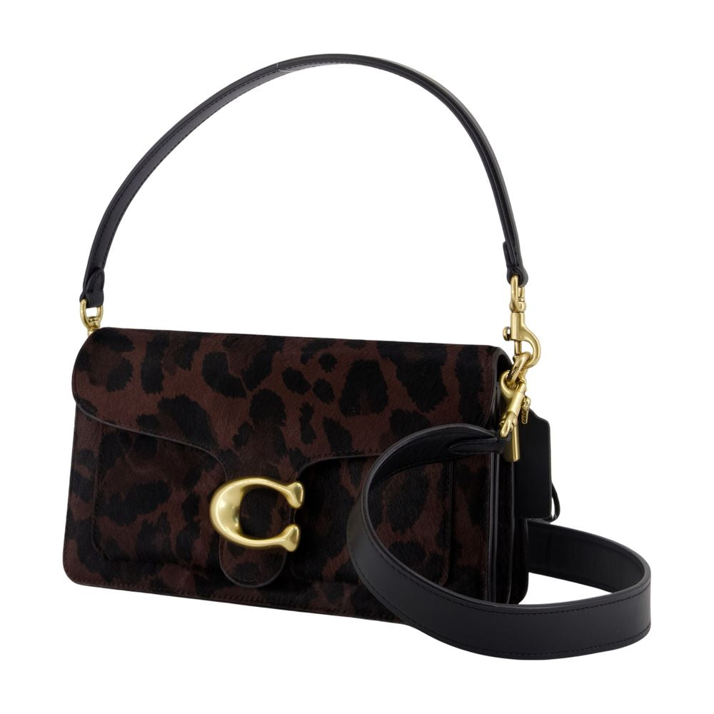 COACH Chic Mini Leopard Haircalf Shoulder Handbag